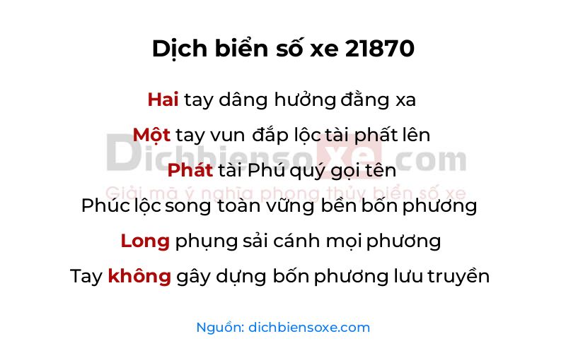 Dịch thơ biển số 21870