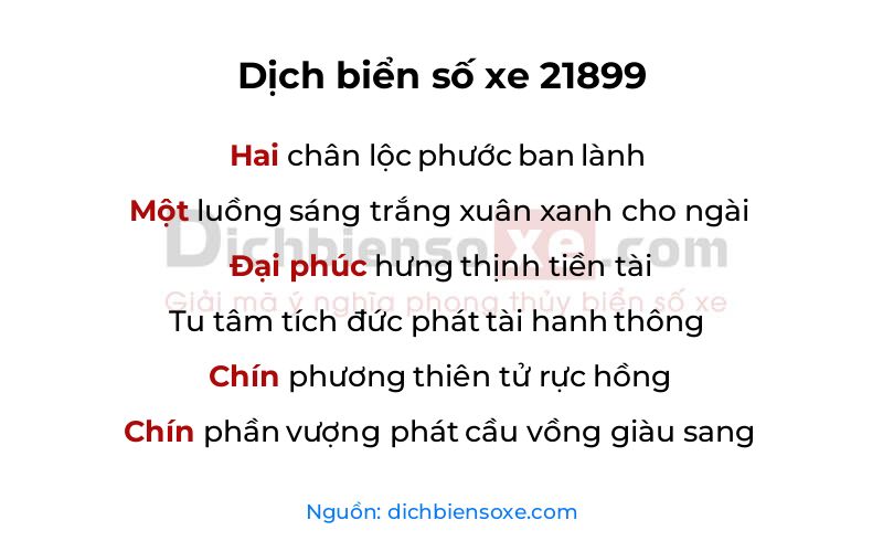 Dịch thơ biển số 21899