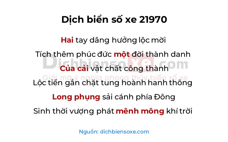 Dịch thơ biển số 21970