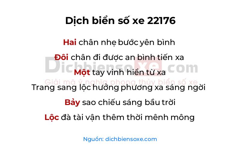 Dịch thơ biển số 22176