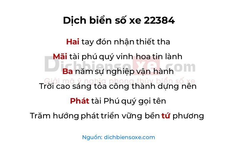 Dịch thơ biển số 22384