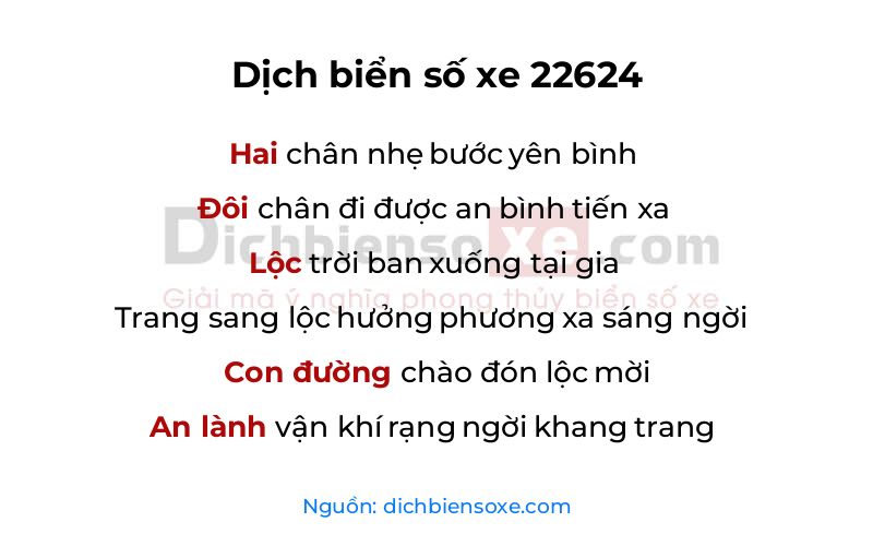 Dịch thơ biển số 22624