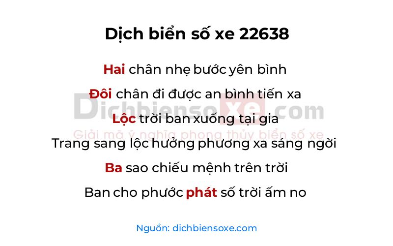 Dịch thơ biển số 22638