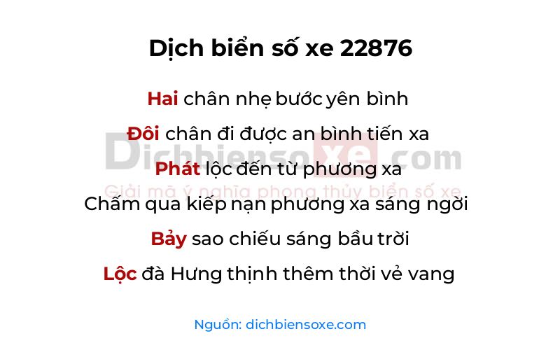Dịch thơ biển số 22876
