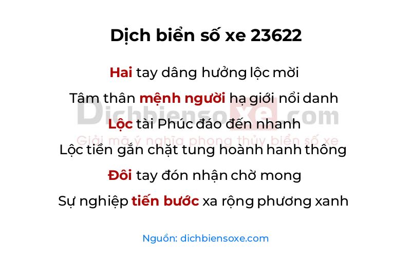 Dịch thơ biển số 23622