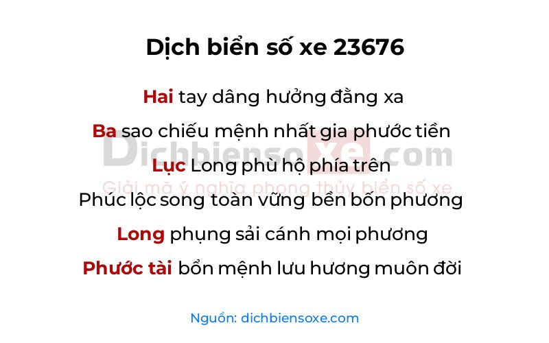 Dịch thơ biển số 23676