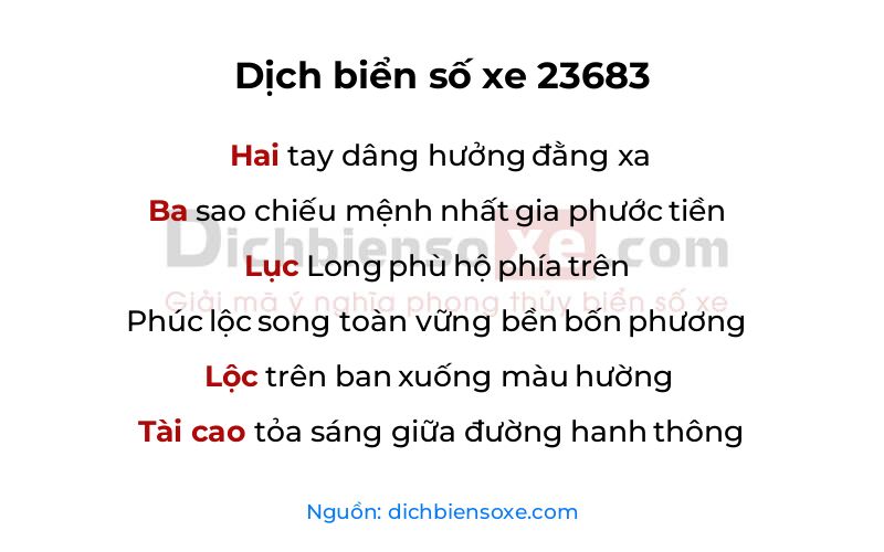 Dịch thơ biển số 23683