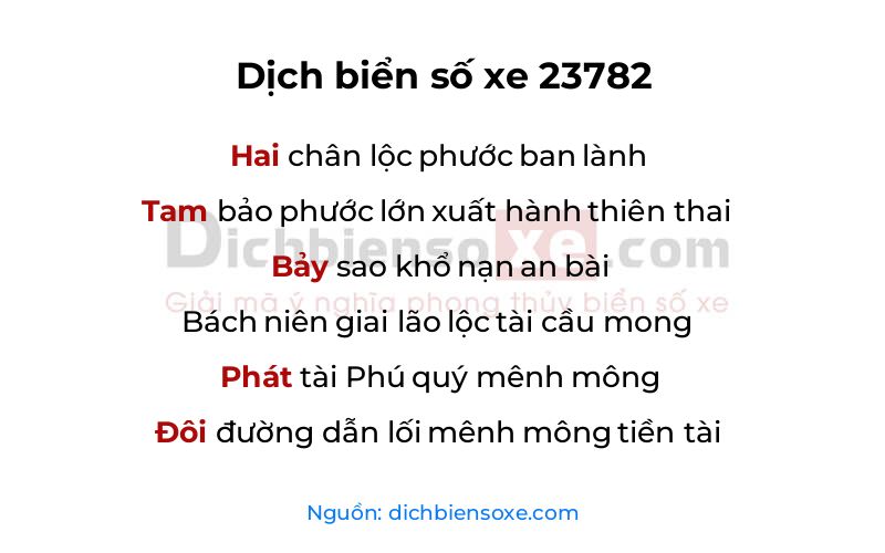 Dịch thơ biển số 23782