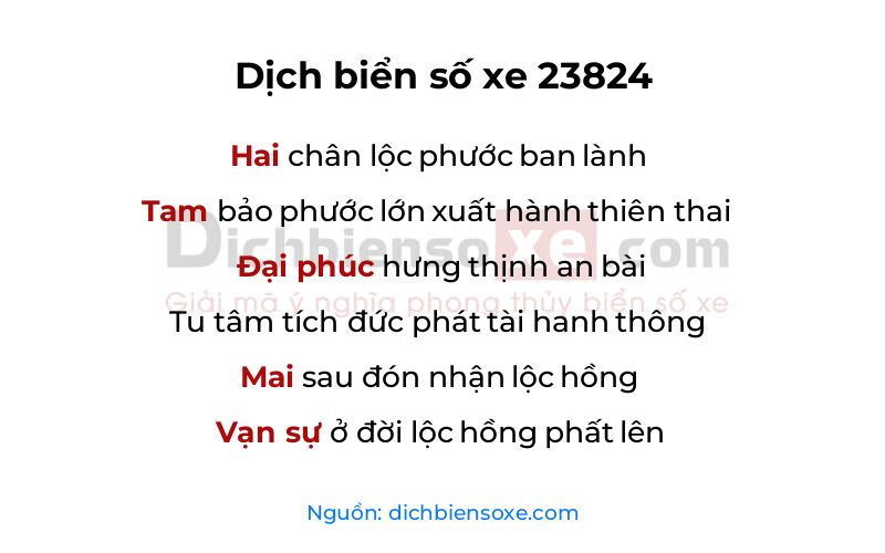 Dịch thơ biển số 23824