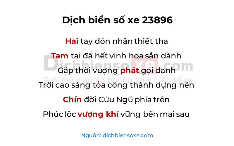 Dịch thơ biển số 23896