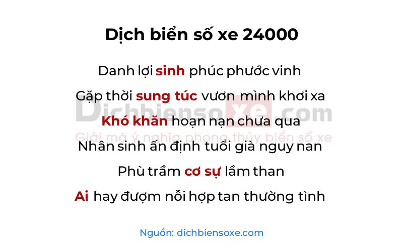 Dịch thơ biển số 24000