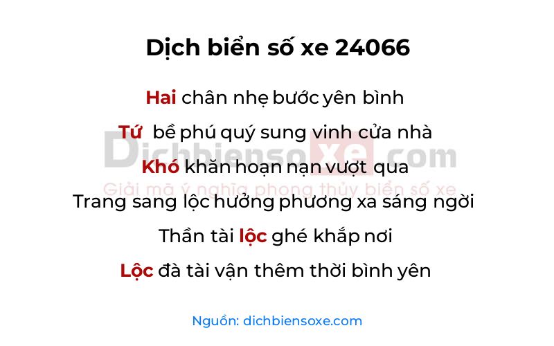 Dịch thơ biển số 24066