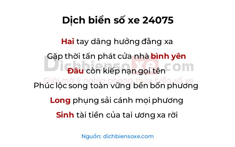 Dịch thơ biển số 24075