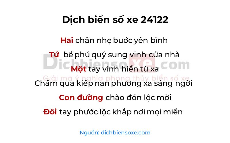 Dịch thơ biển số 24122