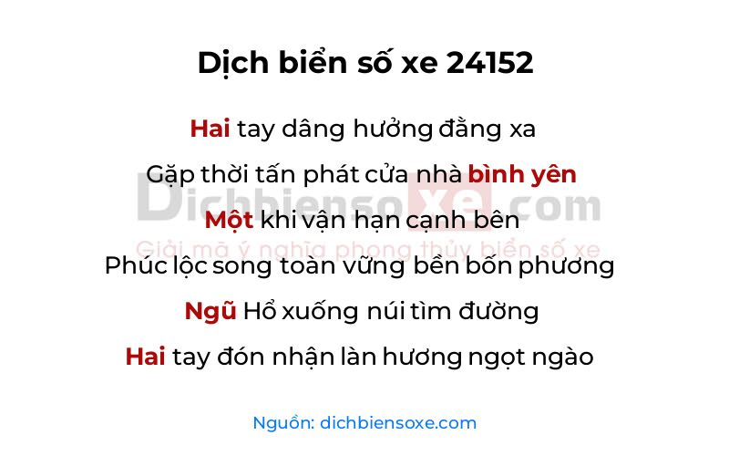 Dịch thơ biển số 24152