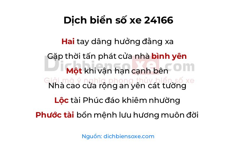 Dịch thơ biển số 24166