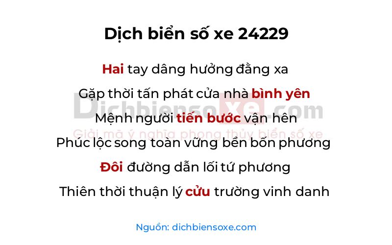 Dịch thơ biển số 24229