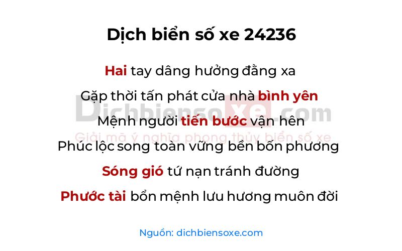 Dịch thơ biển số 24236