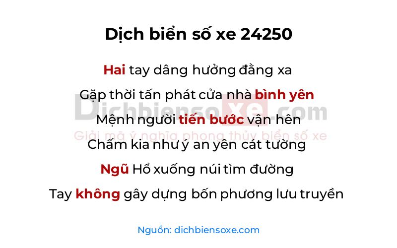 Dịch thơ biển số 24250