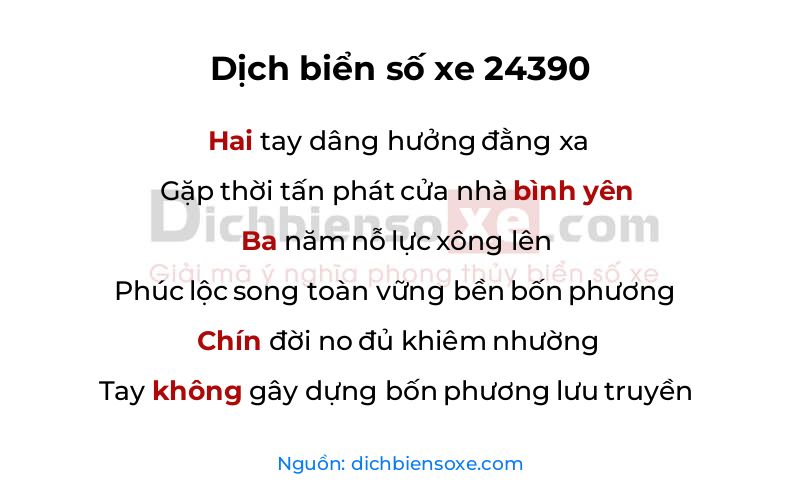 Dịch thơ biển số 24390