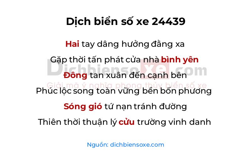 Dịch thơ biển số 24439