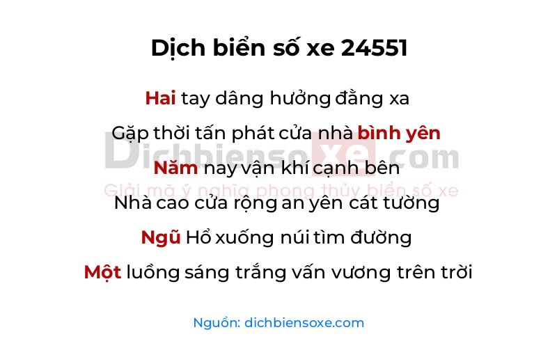 Dịch thơ biển số 24551
