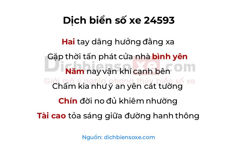 Dịch thơ biển số 24593