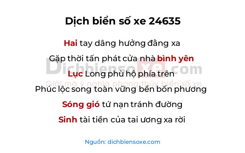 Dịch thơ biển số 24635