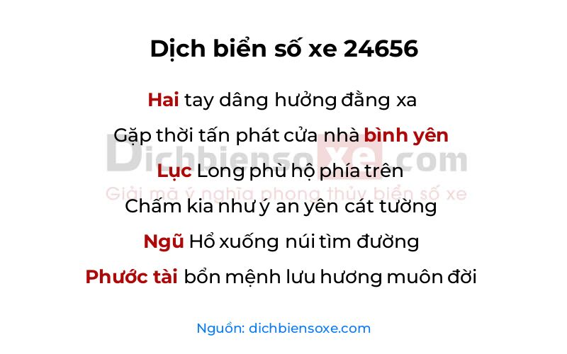 Dịch thơ biển số 24656