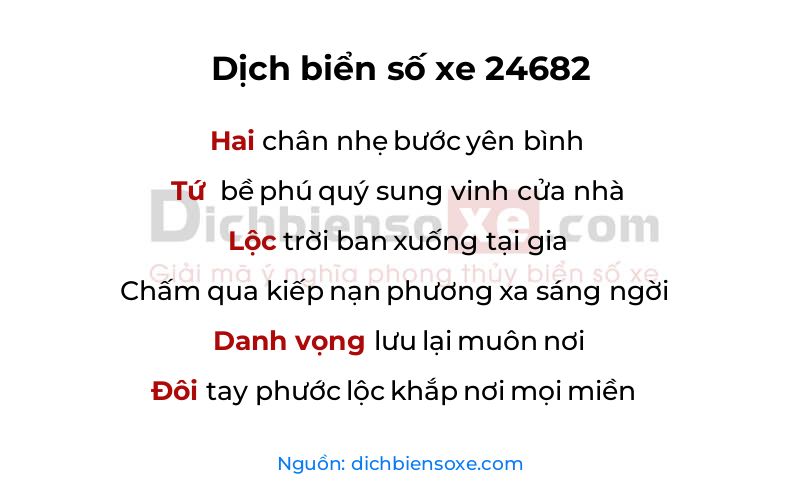 Dịch thơ biển số 24682