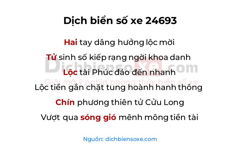 Dịch thơ biển số 24693