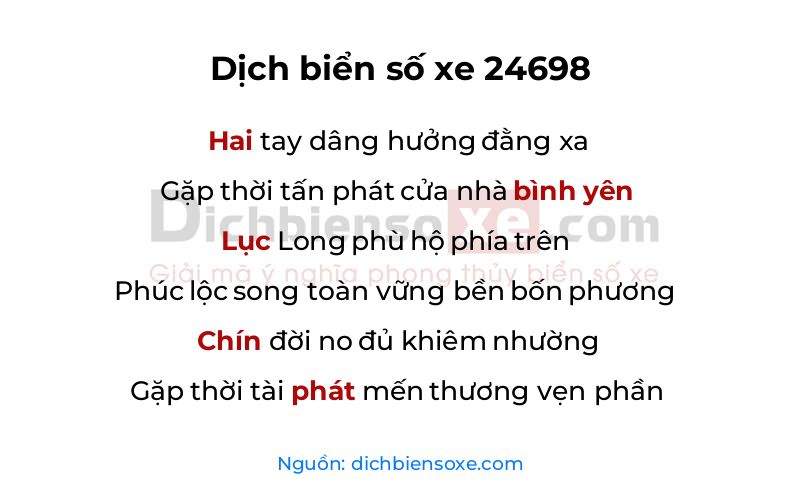 Dịch thơ biển số 24698