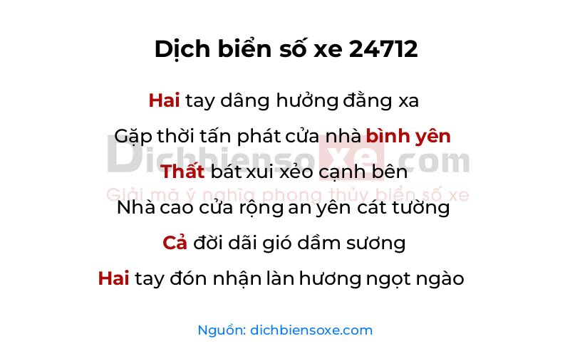 Dịch thơ biển số 24712