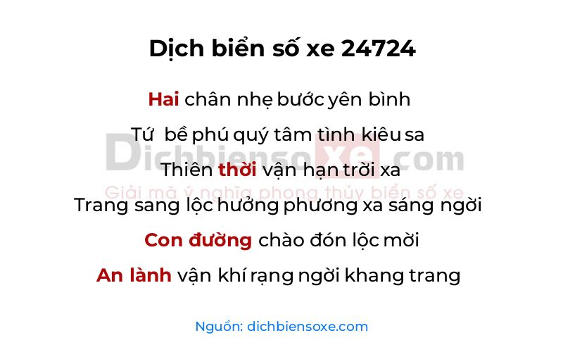 Dịch thơ biển số 24724