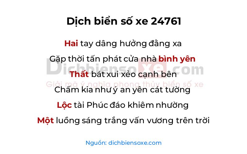 Dịch thơ biển số 24761
