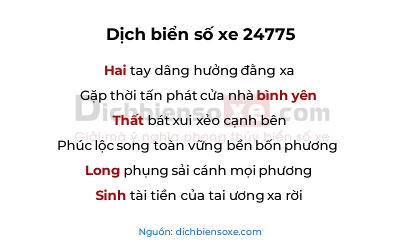 Dịch thơ biển số 24775