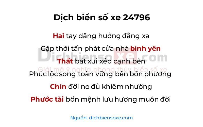 Dịch thơ biển số 24796