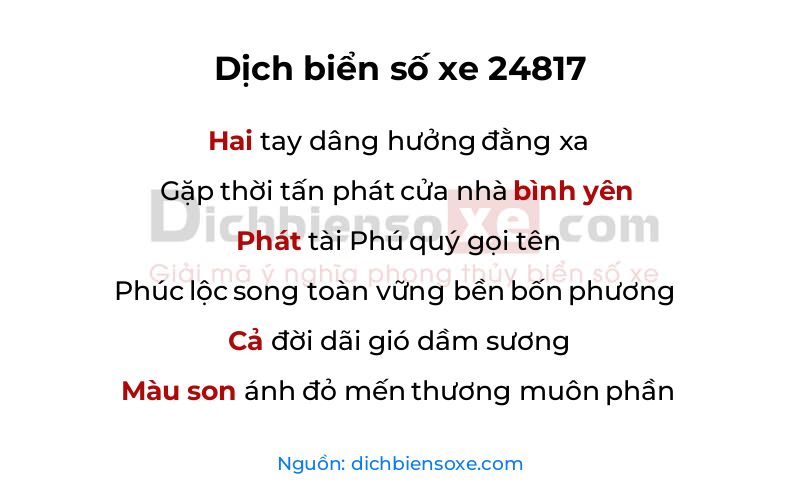 Dịch thơ biển số 24817