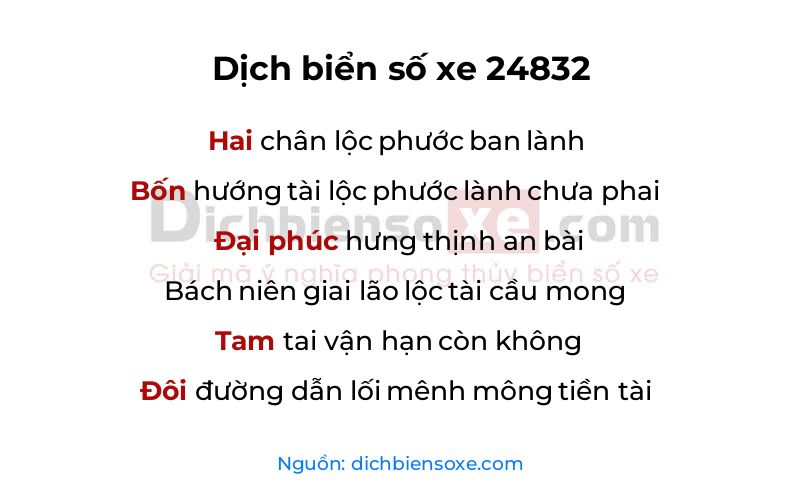 Dịch thơ biển số 24832