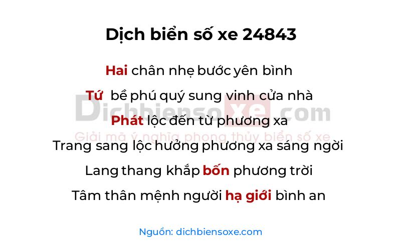 Dịch thơ biển số 24843