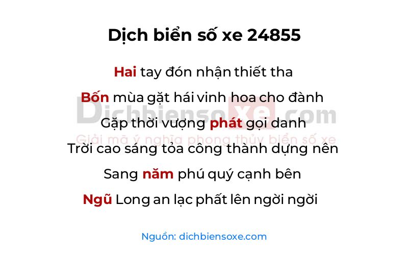 Dịch thơ biển số 24855