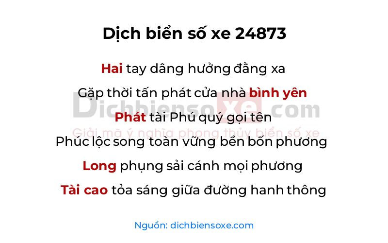 Dịch thơ biển số 24873