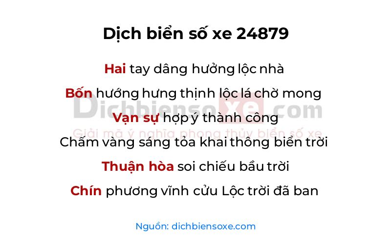 Dịch thơ biển số 24879