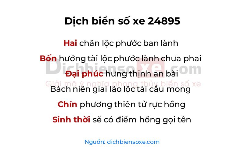 Dịch thơ biển số 24895