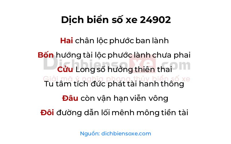 Dịch thơ biển số 24902