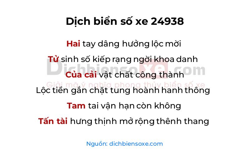 Dịch thơ biển số 24938