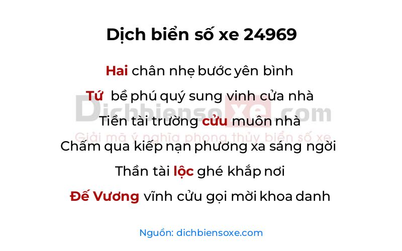 Dịch thơ biển số 24969