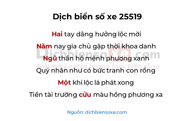 Dịch thơ biển số 25519