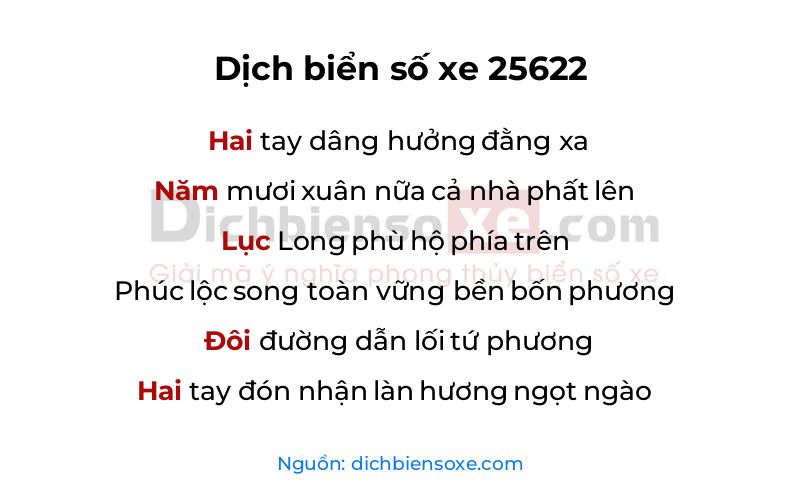 Dịch thơ biển số 25622