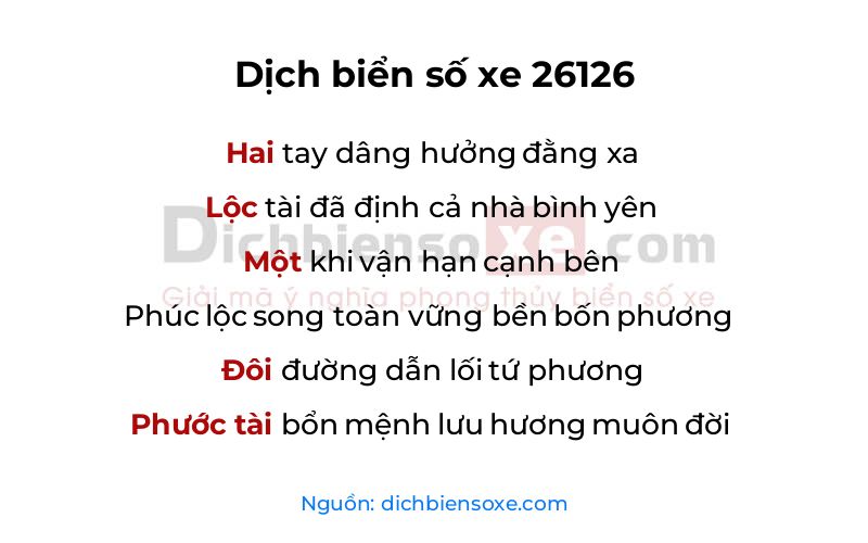 Dịch thơ biển số 26126